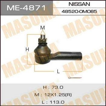 Masuma ME-4871 Наконечник рулевой тяги ME4871: Отличная цена - Купить в Польше на 2407.PL!