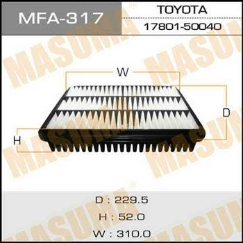 Masuma MFA-317 Air filter MFA317: Buy near me in Poland at 2407.PL - Good price!