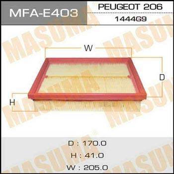 Masuma MFA-E403 Повітряний фільтр MFAE403: Приваблива ціна - Купити у Польщі на 2407.PL!