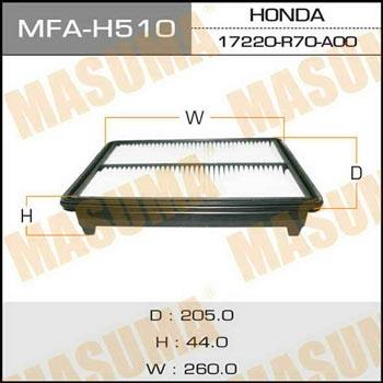 Masuma MFA-H510 Воздушный фильтр MFAH510: Отличная цена - Купить в Польше на 2407.PL!