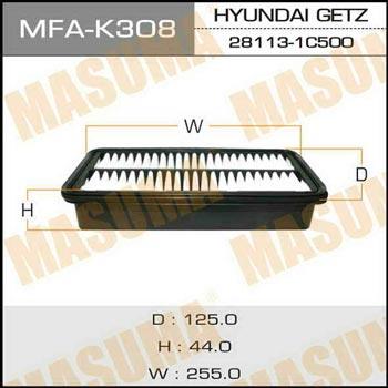 Masuma MFA-K308 Повітряний фільтр MFAK308: Приваблива ціна - Купити у Польщі на 2407.PL!