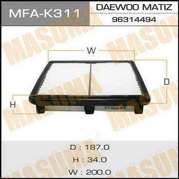 Masuma MFA-K311 Воздушный фильтр MFAK311: Отличная цена - Купить в Польше на 2407.PL!