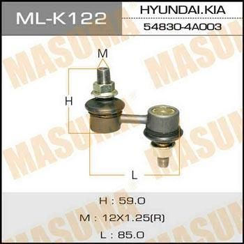 Masuma ML-K122 Front stabilizer bar MLK122: Buy near me in Poland at 2407.PL - Good price!