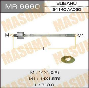 Masuma MR-6660 Inner Tie Rod MR6660: Buy near me in Poland at 2407.PL - Good price!
