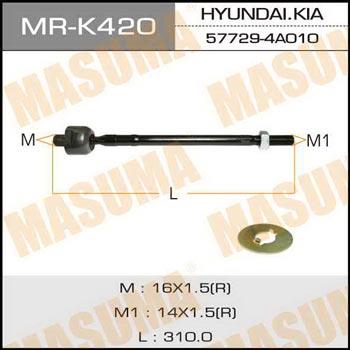 Masuma MR-K420 Inner Tie Rod MRK420: Buy near me in Poland at 2407.PL - Good price!