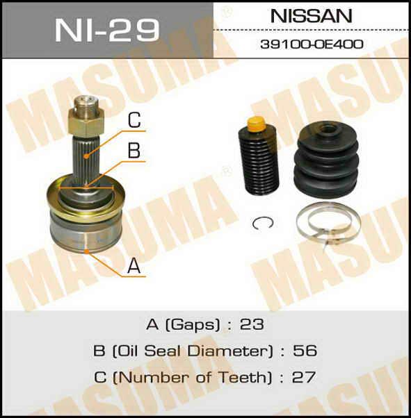 Masuma NI-29 CV joint NI29: Buy near me at 2407.PL in Poland at an Affordable price!