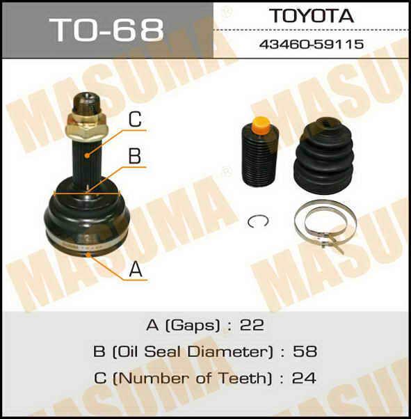 Masuma TO-68 CV joint TO68: Buy near me at 2407.PL in Poland at an Affordable price!