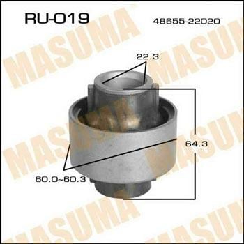 Masuma RU-019 Silent block, front lower arm RU019: Buy near me in Poland at 2407.PL - Good price!