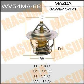 Masuma WV54MA-88 Thermostat, coolant WV54MA88: Buy near me at 2407.PL in Poland at an Affordable price!