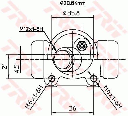 TRW BWF280 Wheel Brake Cylinder BWF280: Buy near me at 2407.PL in Poland at an Affordable price!