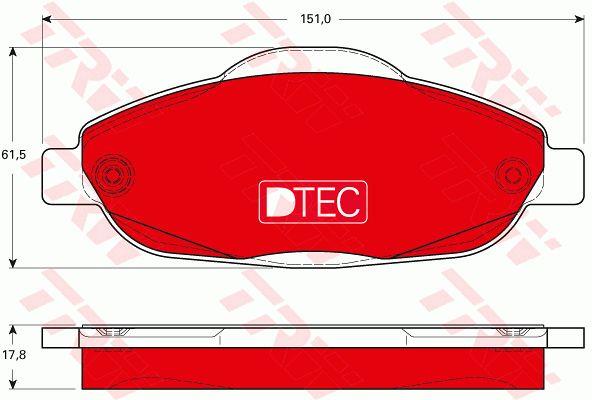 TRW GDB1761DTE Brake Pad Set, disc brake GDB1761DTE: Buy near me in Poland at 2407.PL - Good price!