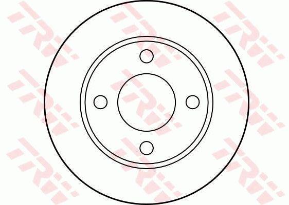 TRW DF1526 Rear brake disc, non-ventilated DF1526: Buy near me in Poland at 2407.PL - Good price!