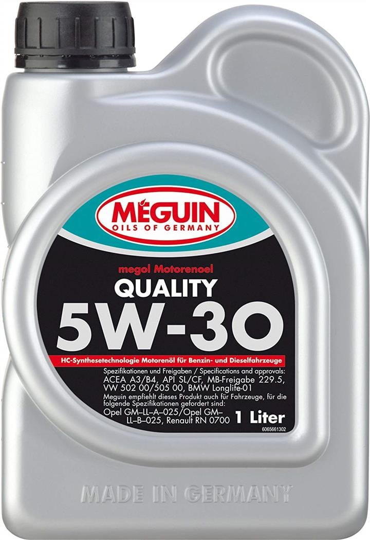 Meguin 6566 Engine oil Meguin Quality 5W-30, 1L 6566: Buy near me in Poland at 2407.PL - Good price!