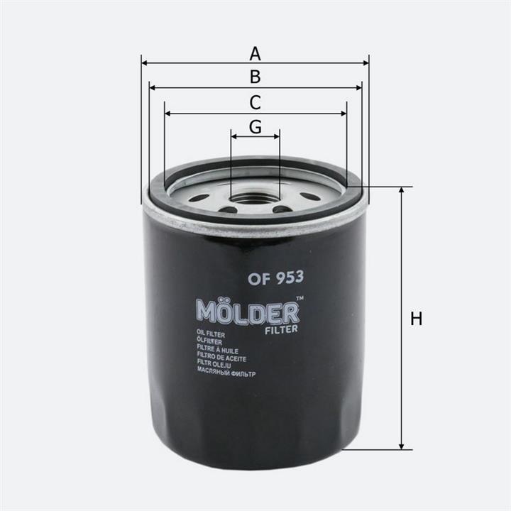 Molder OF953 Filtr oleju OF953: Dobra cena w Polsce na 2407.PL - Kup Teraz!