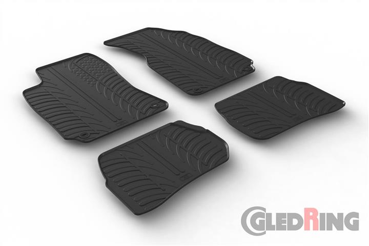 GledRing 0078 Interior mats GledRing rubber black for Volkswagen Passat (1998-2005), set 0078: Buy near me in Poland at 2407.PL - Good price!