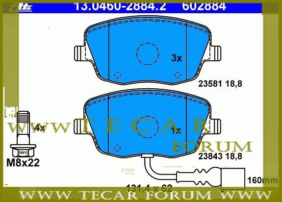 VAG 6Q0 698 151 C Disc brake pad set 6Q0698151C: Buy near me in Poland at 2407.PL - Good price!