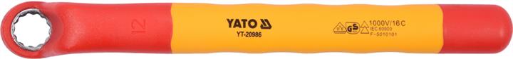 Yato YT-20986 Klucz oczkowy odgięty izolowany 12mm YT20986: Dobra cena w Polsce na 2407.PL - Kup Teraz!