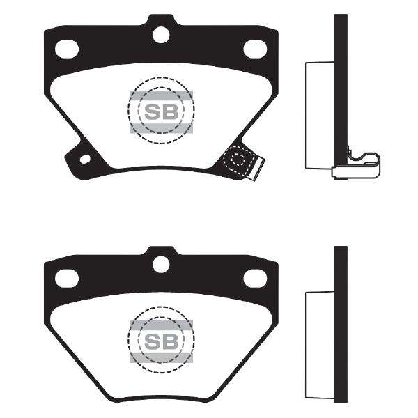 Sangsin SP2044 Rear disc brake pads, set SP2044: Buy near me in Poland at 2407.PL - Good price!