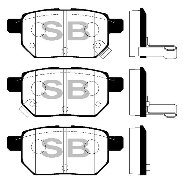 Sangsin SP2094 Тормозные колодки дисковые задние, комплект SP2094: Отличная цена - Купить в Польше на 2407.PL!