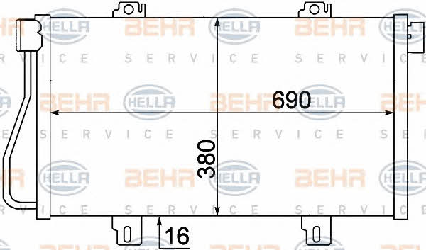 Behr-Hella 8FC 351 306-681 Радіатор кондиціонера (Конденсатор) 8FC351306681: Приваблива ціна - Купити у Польщі на 2407.PL!