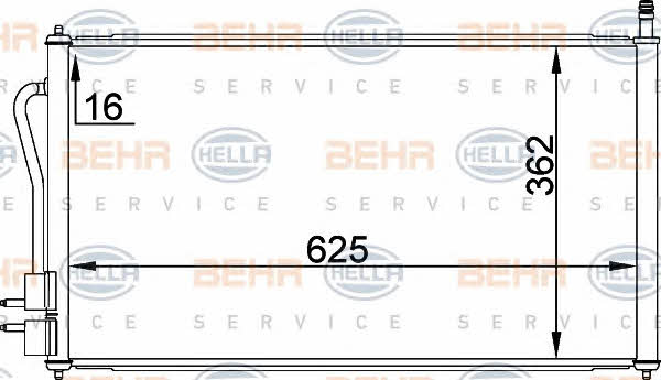 Behr-Hella 8FC 351 037-471 Радіатор кондиціонера (Конденсатор) 8FC351037471: Приваблива ціна - Купити у Польщі на 2407.PL!