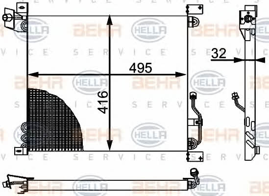 Behr-Hella 8FC 351 301-501 Радиатор кондиционера (Конденсатор) 8FC351301501: Отличная цена - Купить в Польше на 2407.PL!