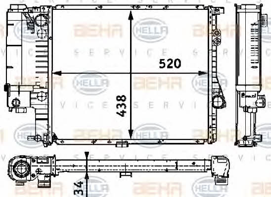 Behr-Hella 8MK 376 711-244 Радіатор охолодження двигуна 8MK376711244: Приваблива ціна - Купити у Польщі на 2407.PL!