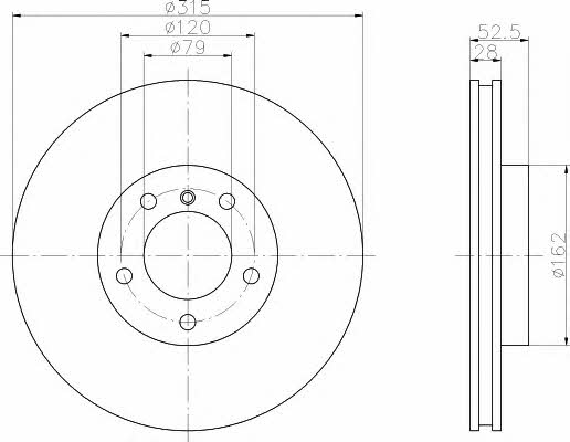 Hella-Pagid 8DD 355 104-101 Диск гальмівний 8DD355104101: Приваблива ціна - Купити у Польщі на 2407.PL!