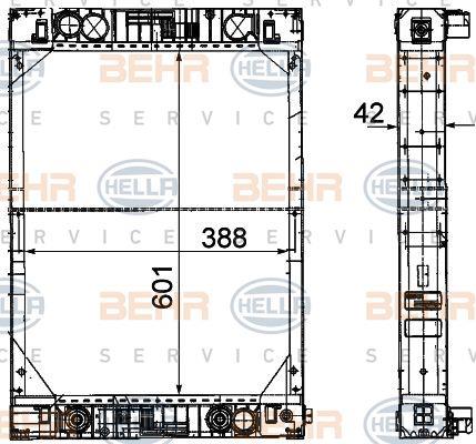 Behr-Hella 8MK 376 721-311 Радиатор охлаждения двигателя 8MK376721311: Отличная цена - Купить в Польше на 2407.PL!