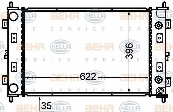 Behr-Hella 8MK 376 766-511 Radiator, engine cooling 8MK376766511: Buy near me at 2407.PL in Poland at an Affordable price!