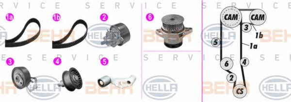 Behr-Hella 8MP 376 803-811 TIMING BELT KIT WITH WATER PUMP 8MP376803811: Buy near me in Poland at 2407.PL - Good price!