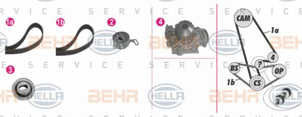 Behr-Hella 8MP 376 810-821 TIMING BELT KIT WITH WATER PUMP 8MP376810821: Buy near me in Poland at 2407.PL - Good price!
