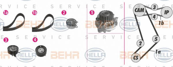Behr-Hella 8MP 376 812-801 TIMING BELT KIT WITH WATER PUMP 8MP376812801: Buy near me in Poland at 2407.PL - Good price!