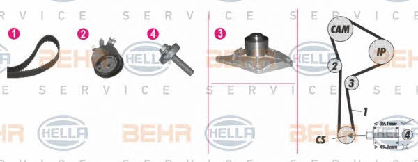 Behr-Hella 8MP 376 814-821 Water pump 8MP376814821: Buy near me in Poland at 2407.PL - Good price!