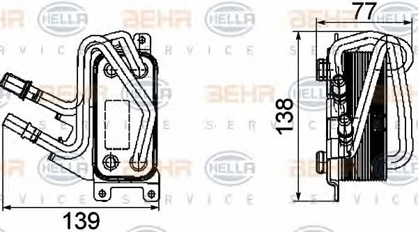 Behr-Hella 8MO 376 747-101 Oil cooler 8MO376747101: Buy near me in Poland at 2407.PL - Good price!