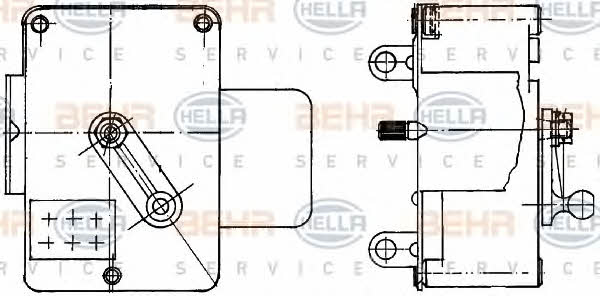 Behr-Hella 6NW 351 344-051 Cabin heater damper drive 6NW351344051: Buy near me in Poland at 2407.PL - Good price!