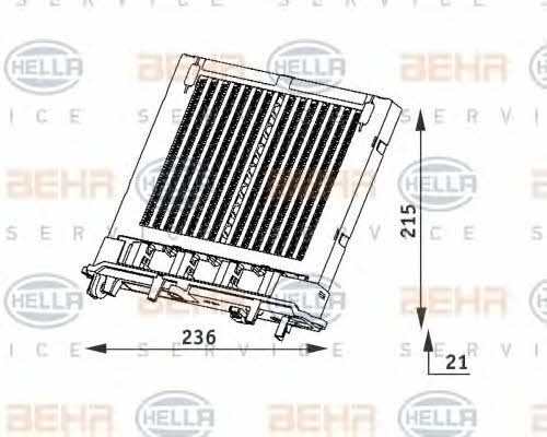 Behr-Hella 8FH 351 312-111 Heat exchanger, interior heating 8FH351312111: Buy near me in Poland at 2407.PL - Good price!