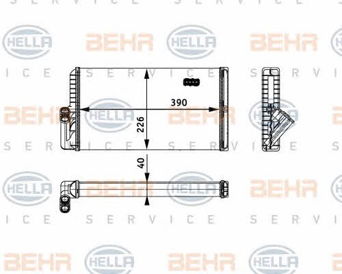 Behr-Hella 8FH 351 312-541 Heat exchanger, interior heating 8FH351312541: Buy near me in Poland at 2407.PL - Good price!