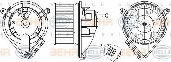 Behr-Hella 8EW 351 304-021 Fan assy - heater motor 8EW351304021: Buy near me in Poland at 2407.PL - Good price!
