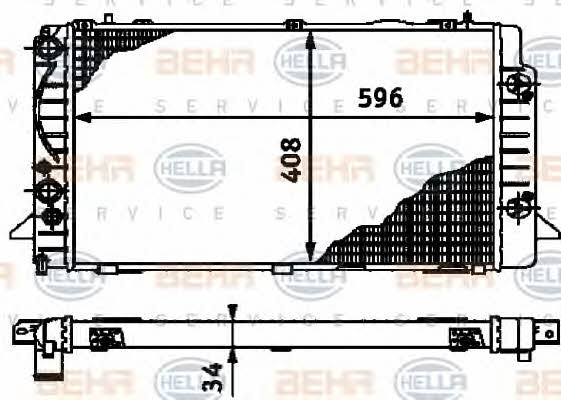 Behr-Hella 8MK 376 714-761 Радіатор охолодження двигуна 8MK376714761: Приваблива ціна - Купити у Польщі на 2407.PL!