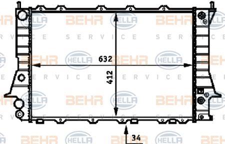Behr-Hella 8MK 376 715-081 Radiator, engine cooling 8MK376715081: Buy near me at 2407.PL in Poland at an Affordable price!