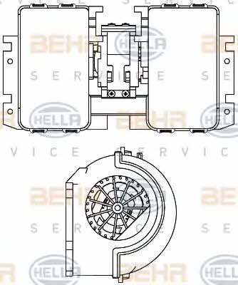 Behr-Hella 8EW 351 104-041 Fan assy - heater motor 8EW351104041: Buy near me in Poland at 2407.PL - Good price!