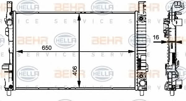 Behr-Hella 8MK 376 721-034 Радиатор охлаждения двигателя 8MK376721034: Отличная цена - Купить в Польше на 2407.PL!