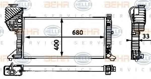Behr-Hella 8MK 376 721-204 Радиатор охлаждения двигателя 8MK376721204: Отличная цена - Купить в Польше на 2407.PL!