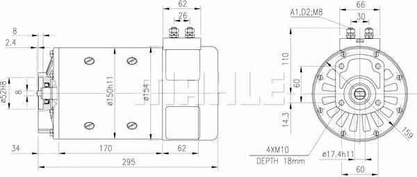 Mahle Original MM 82 Electric motor MM82: Buy near me in Poland at 2407.PL - Good price!