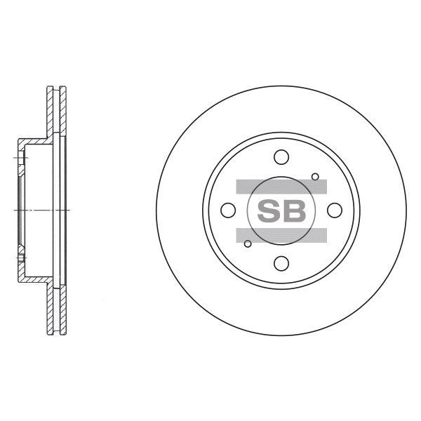 Sangsin SD4303 Тормозной диск передний вентилируемый SD4303: Отличная цена - Купить в Польше на 2407.PL!
