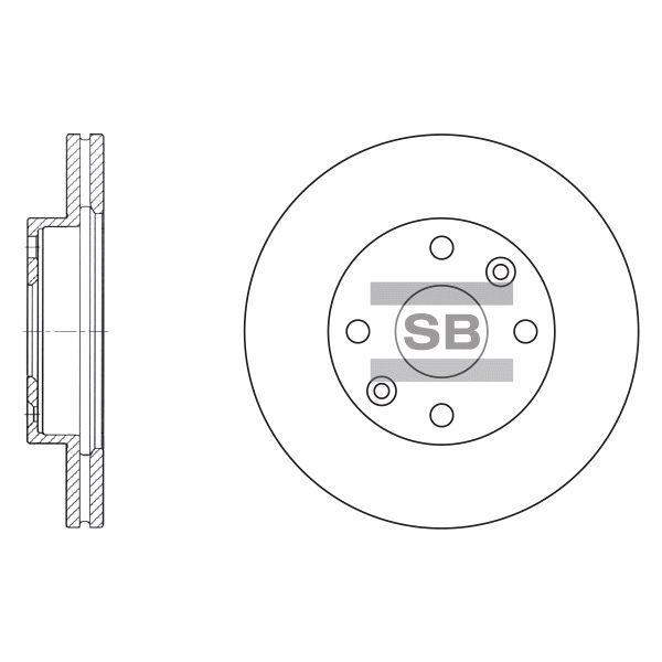 Sangsin SD2014 Диск гальмівний передній вентильований SD2014: Приваблива ціна - Купити у Польщі на 2407.PL!