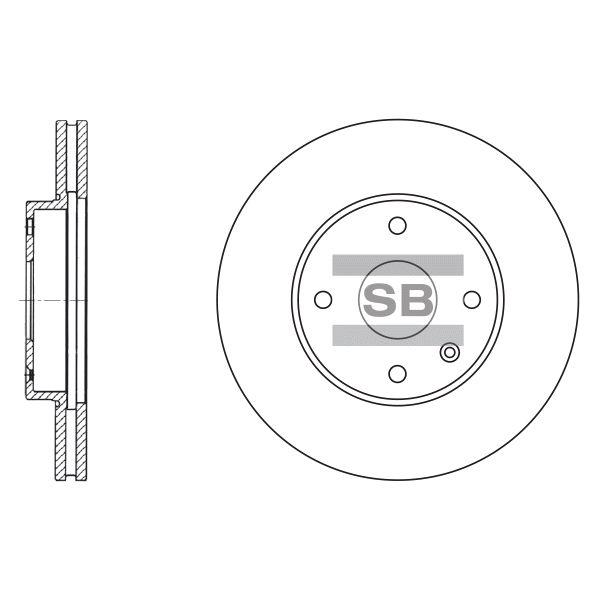 Sangsin SD3007 Тормозной диск передний вентилируемый SD3007: Отличная цена - Купить в Польше на 2407.PL!