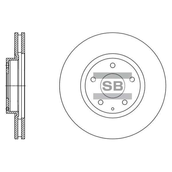 Sangsin SD4424 Тормозной диск передний вентилируемый SD4424: Отличная цена - Купить в Польше на 2407.PL!