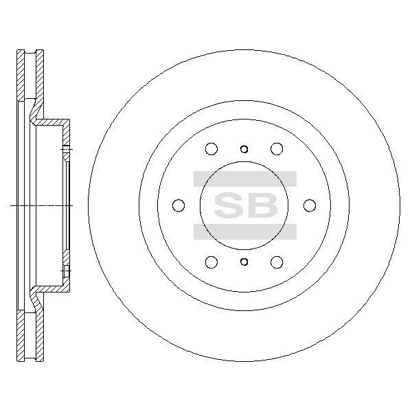 Sangsin SD4324 Тормозной диск передний вентилируемый SD4324: Отличная цена - Купить в Польше на 2407.PL!